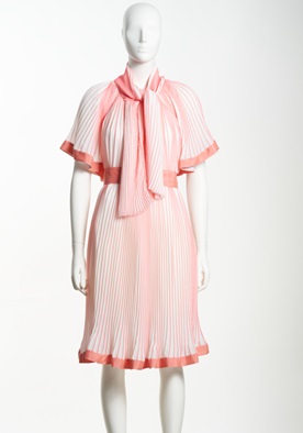 Contrast Pleat Dress