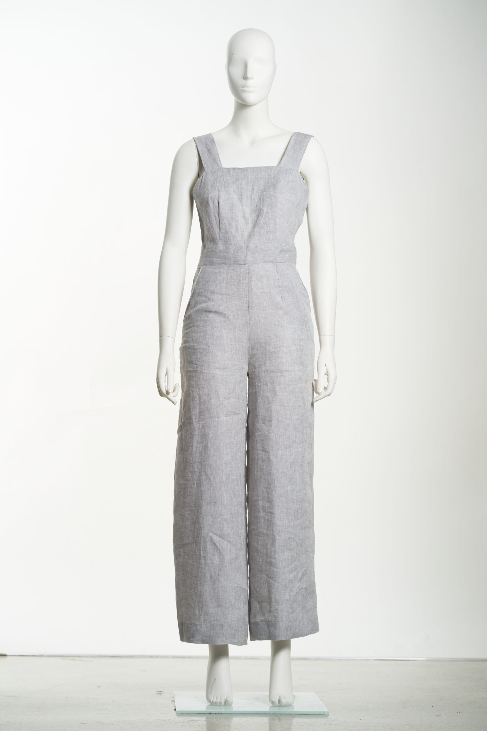 Full Length Linen Jumpsuit with stripes