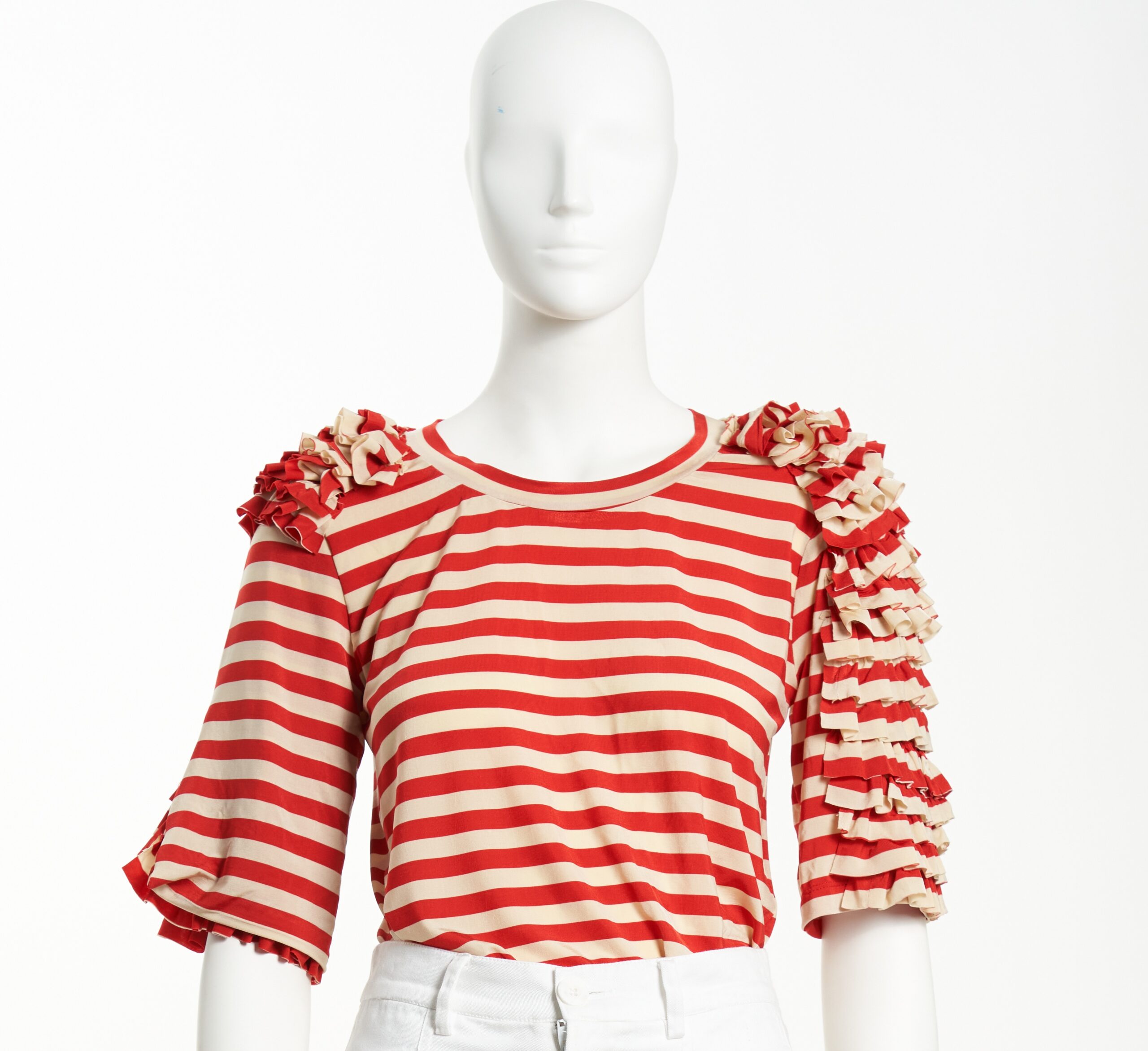Strap top with ruffle details