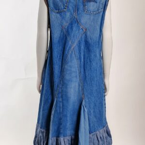 Recyling denim dress bk Selling style 2